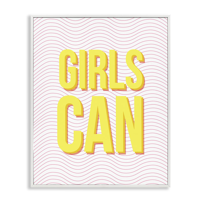 «Inspiring Girls Can», impression de giclée sur toile par Daphne Polselli, Estampe numérique encadrée blanc bord de mer