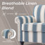 Upholstered Cotton Blend and Herringbone Armchair-1763927364