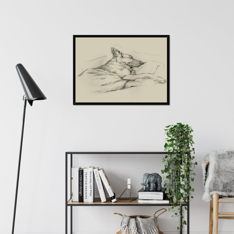 Dog Days IV by Ethan Harper - Print, Black Framed Paper Print, 55cm H x 80cm W