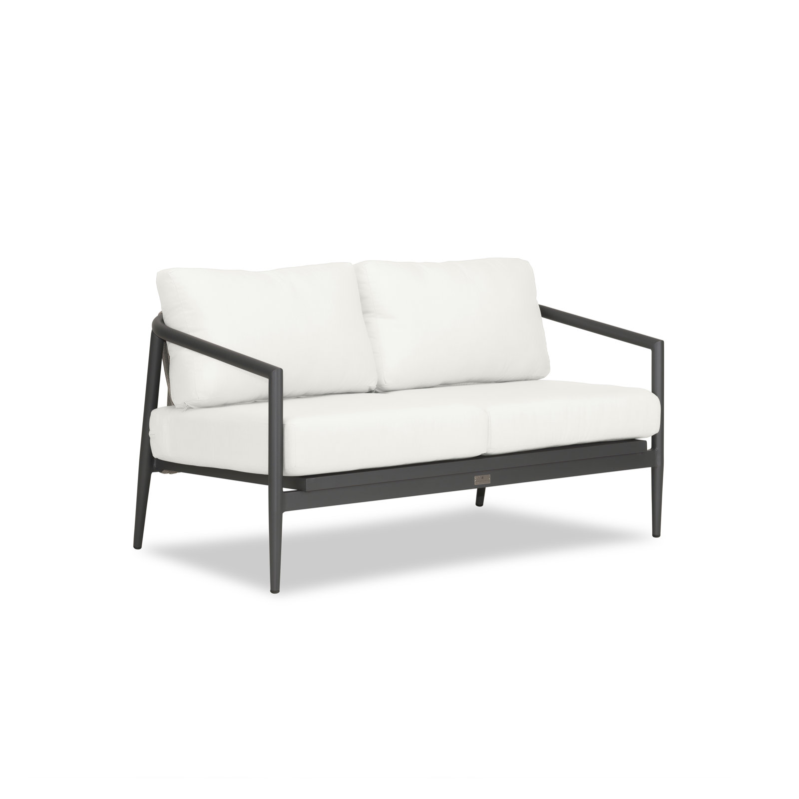 Delaine 57" Sunbrella® Patio Loveseat, Canvas Natural Sunbrella® Canvas, Slate