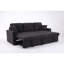 Lambswool Pull Out Sleeper Sectional Sofa With Storage Chaise-957979827