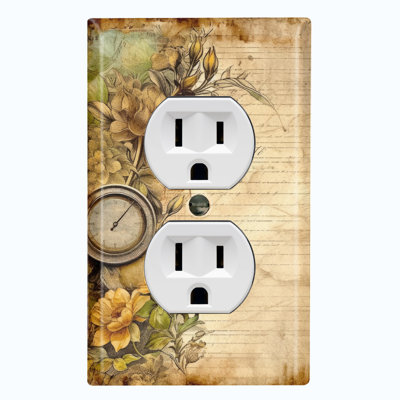 Nature Themed 1 - Gang Duplex Outlet Standard Wall Plate