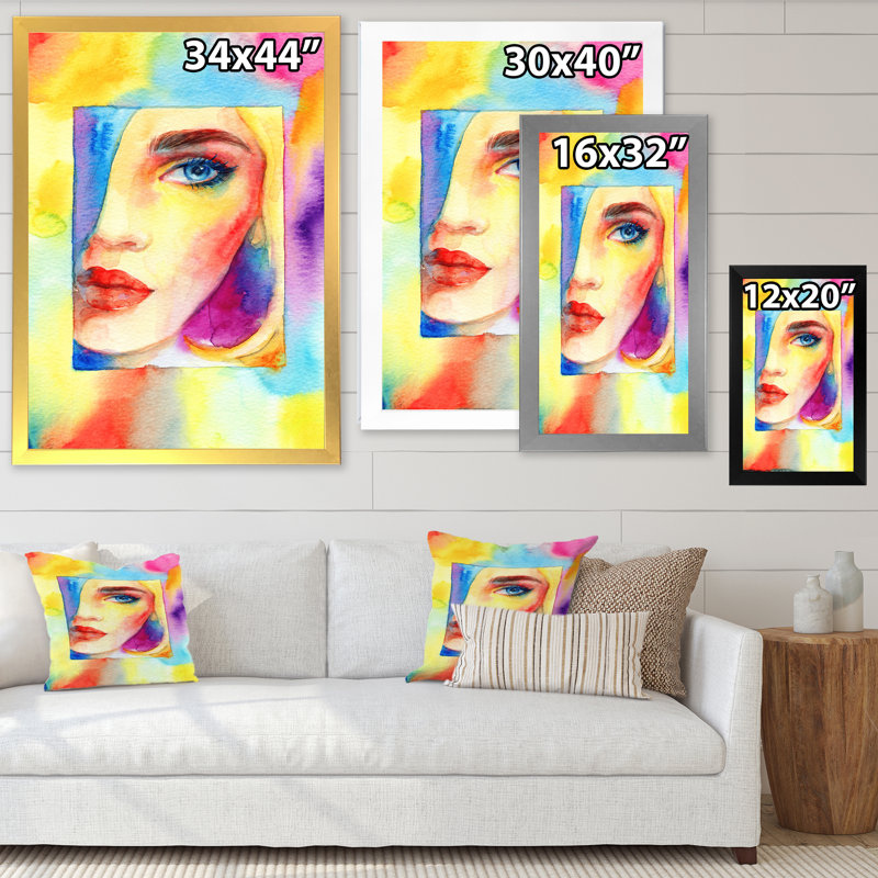 - Décoration murale en toile Glam, H 20 po x l 12 po x P 1 po, Cadre flottant doré