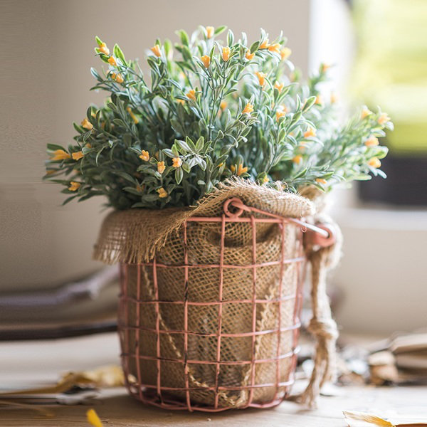 Silk Cloth Orchid Arrangement, Yellow