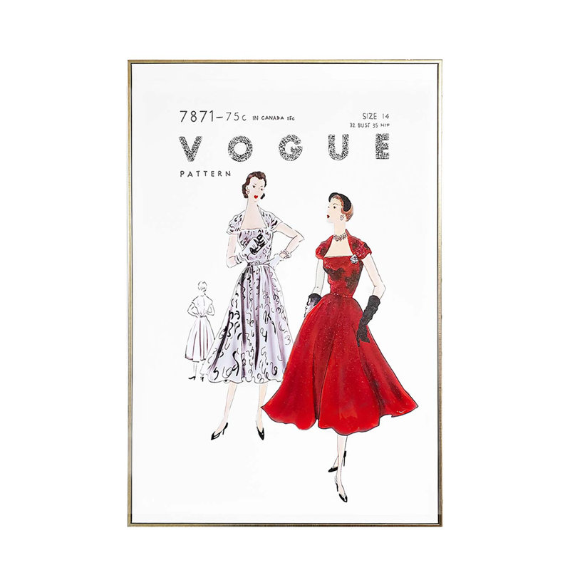Vogue Pattern Canvas Wall Art   This Sparkles Home art piece is made to add a touc
