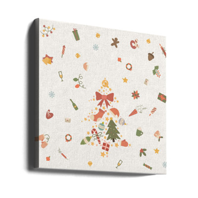 "Noel decorations" Wrapped Canvas Wall Art