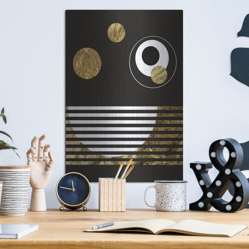 Art mural en métal «Spacey II» par Regina Moore, H 16 po x l 12 po