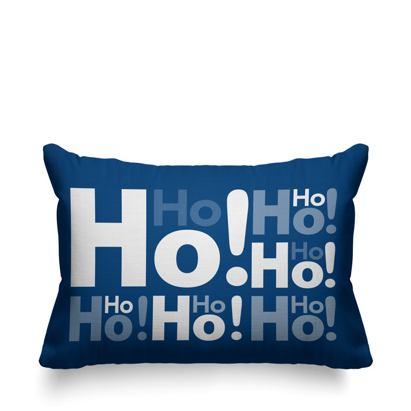 Coussin intérieur / extérieur Hohoho Christmas, Céruléen
