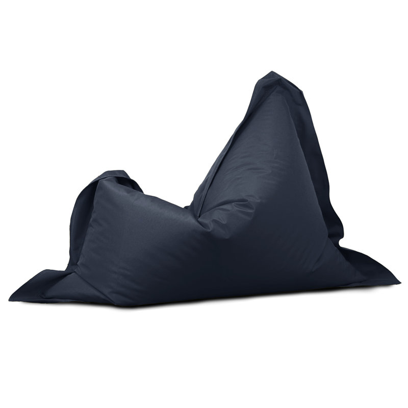 Polyester Outdoor Friendly Refillable Bean Bag Lounger, Navy