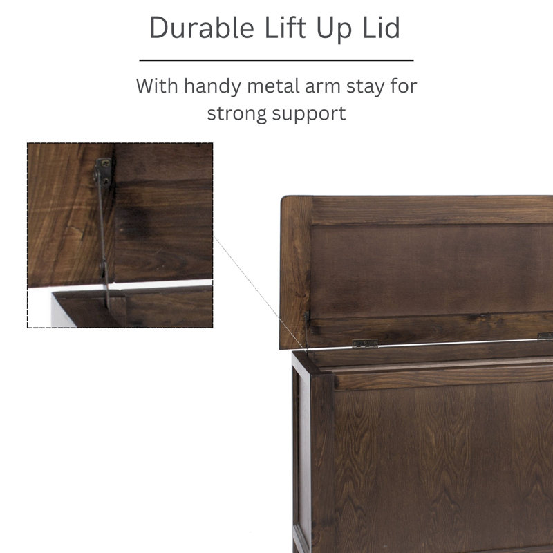 Pittsfield Wooden large Blanket Chest and ottoman