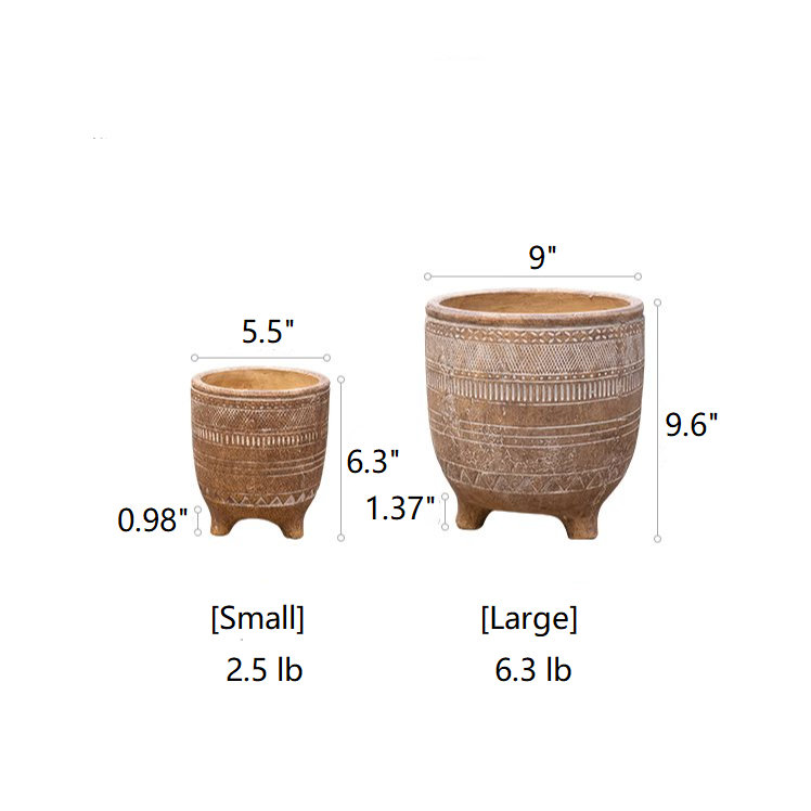 Saihan Pot Planter, 6.3" H x 5.5" W x 5.5" D