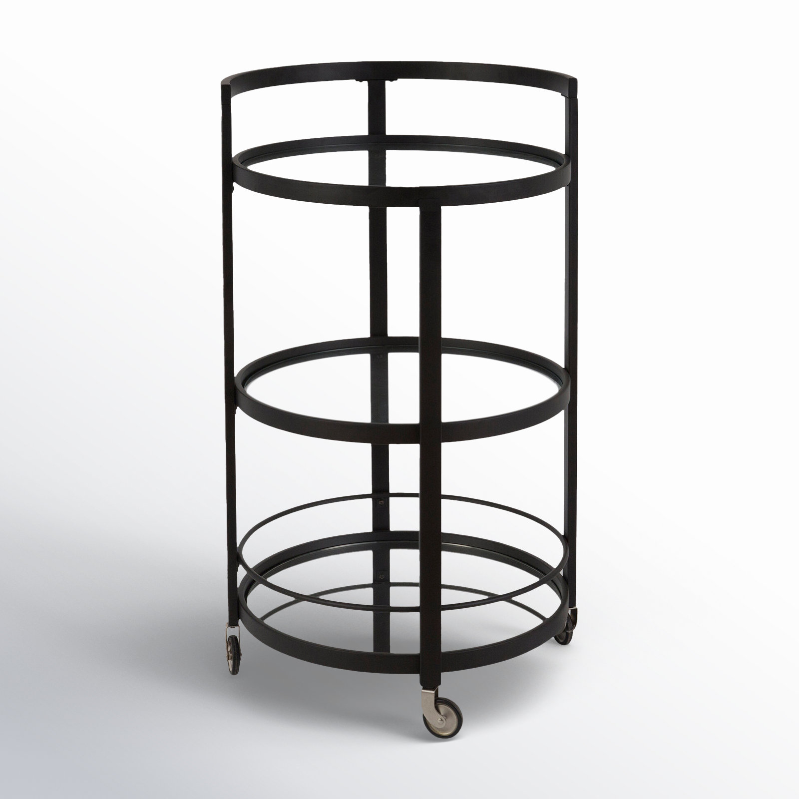 Hause Metal Bar Cart, Blackened Bronze