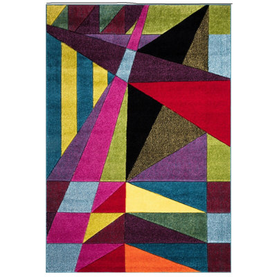 Rectangle Geometric and Abstract Flokati