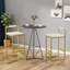 Ensemble de 2 tabourets de bar rembourrés en velours avec tabourets de cuisine modernes-1256211371-1256211370