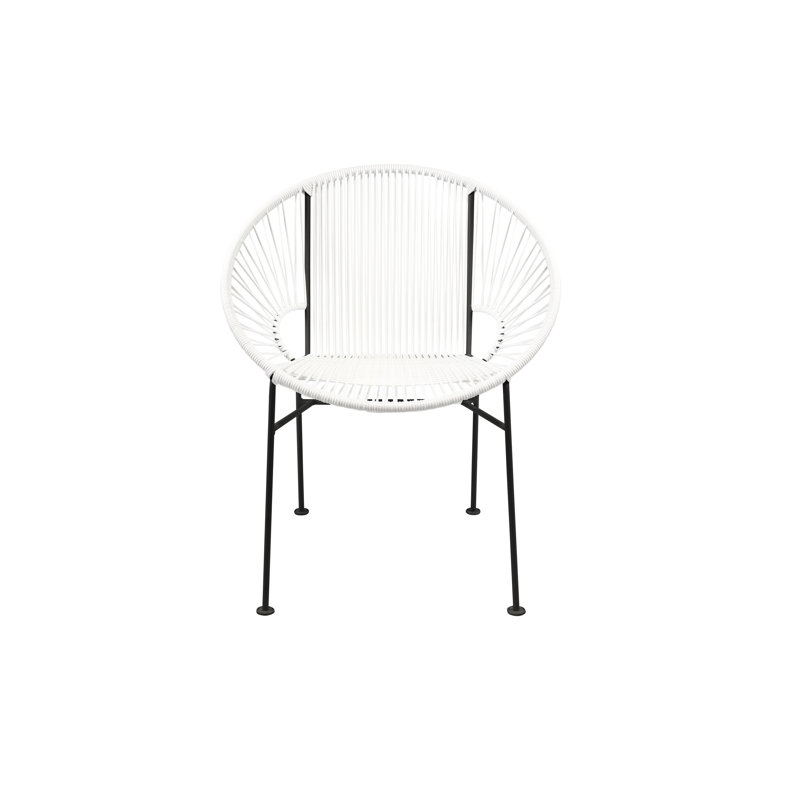 Chaise de salle à manger Concha, Noir, Blanc