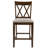 X-Back Solid Wood Fabric Upholstered Bar & Counter Stool With Footrest-1877924076