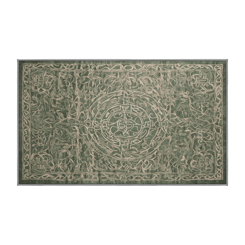 Tapis brun lavable à la machine, Rectangle 7 pi x 9 pi