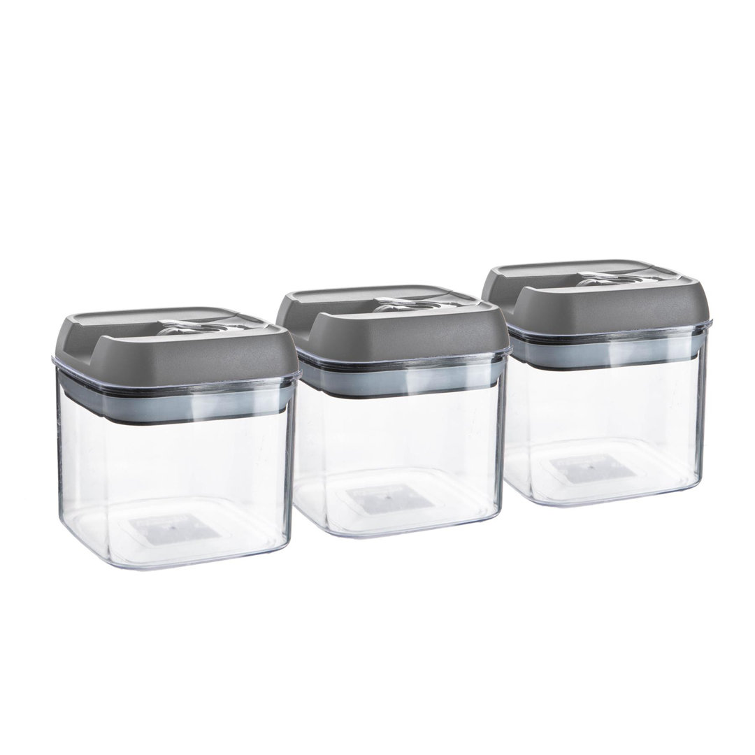 Argon Tableware - Food Storage Containers with Flip Lock Lid - Set of 6