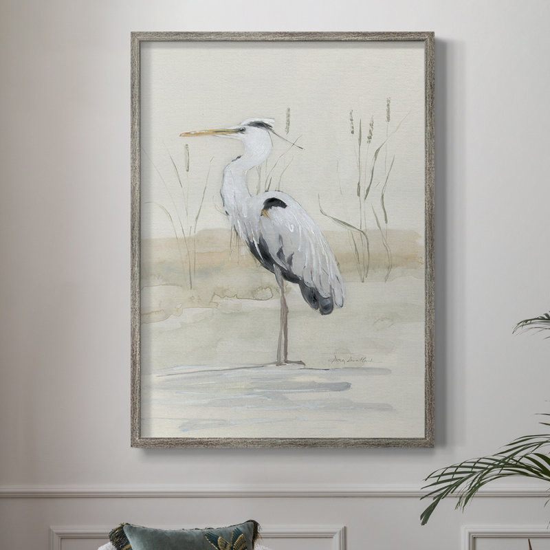 Heron II, reproduction encadrée - bois massif, H 21 po x l 17 po