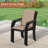6-Person Patio dining set with Round Dining Table and 6 Stackable Armrest Chairs-1414226860