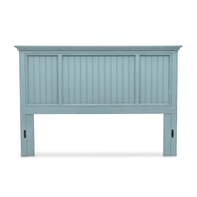 Kolya - Solid Wood Headboard - King - Bleu Finish, King, Blue