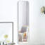 Miroir de porte rectangulaire moderne de 47 po x 14 po avec film incassable et cadre en aluminium antirouille, idéal pour un décor contemporain