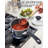 Cook N Home Basic 3 Quart Nonstick Saucepan with Glass Lid, Non Stick Aluminum Sauce Pan, Multi-Purpose Milk Chocolate Cooking Pot with Stay-Cool Handle, Black