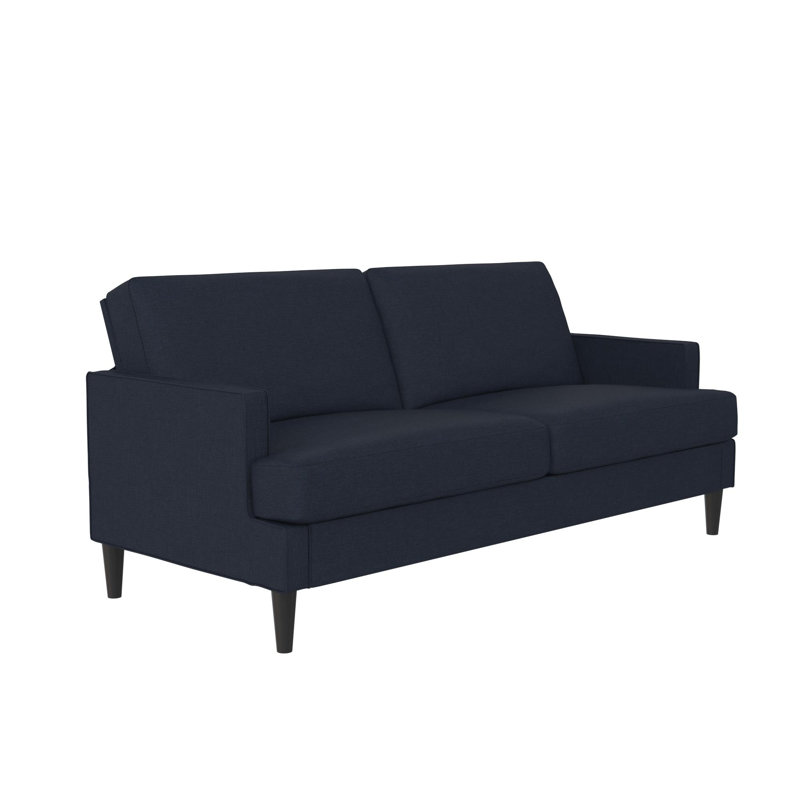 Aklima 3 Seater Linen Sofa, Blue