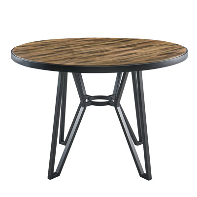 Marella 45" Round Dining Table With Metal Legs For Kitchen Living Room Coffee Table Bristro Table For Cafe/Bar