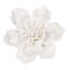Décoration murale fleur en céramique crème faite à la main
