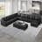 Edorta Upholstered U-Shaped Sectional-1266230840