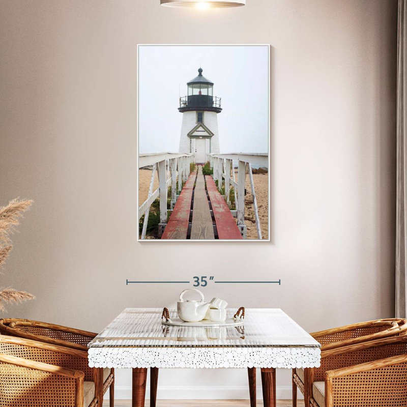 Phare de Brant Point, Floating Frame White, 31" x 46"
