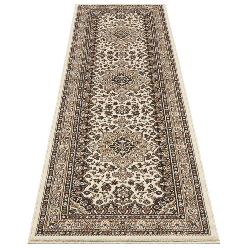 Parun Täbriz Machine Woven Beige Indoor Rug, Runner 80 x 250cm