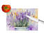 Lavender in Watercolor Glass Cutting Board Large