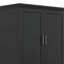 Armoire de rangement haute, armoire de rangement autoportante avec portes, trois tiroirs et tablette réglable, dispositif anti-basculement-238001182