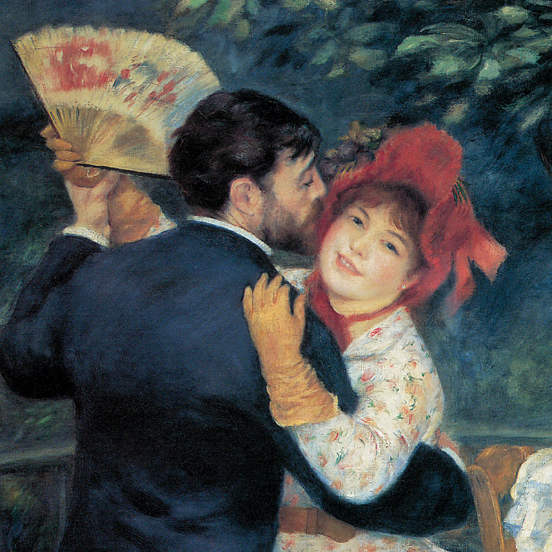 «Dance in the Country, 1883» par Pierre-Auguste Renoir, reproduction d'art encadrée, H 54 po x l 31,5 po x P 1,125 po