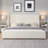 Elegant Upholstered Bed With Solid Wood Frame