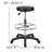 Ethelinda Adjustable Height Ergonomic Lab Stool with Footring Wheels