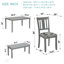 Ensemble de salle à manger en bois 6 pièces avec table rectangulaire, 4 chaises rembourrées et banc pour des repas familiaux confortables et élégants-760617852-760617842