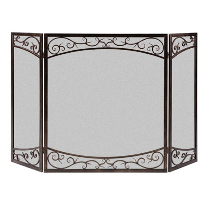 Ianthe 3 Panel Steel Fireplace Screen