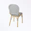 Ensemble de 2 chaises d'extérieur en rotin et aluminium sans accoudoirs en PE