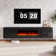 Bhhatu Highgloss Wall Mounted Floating Fireplace TV Stand