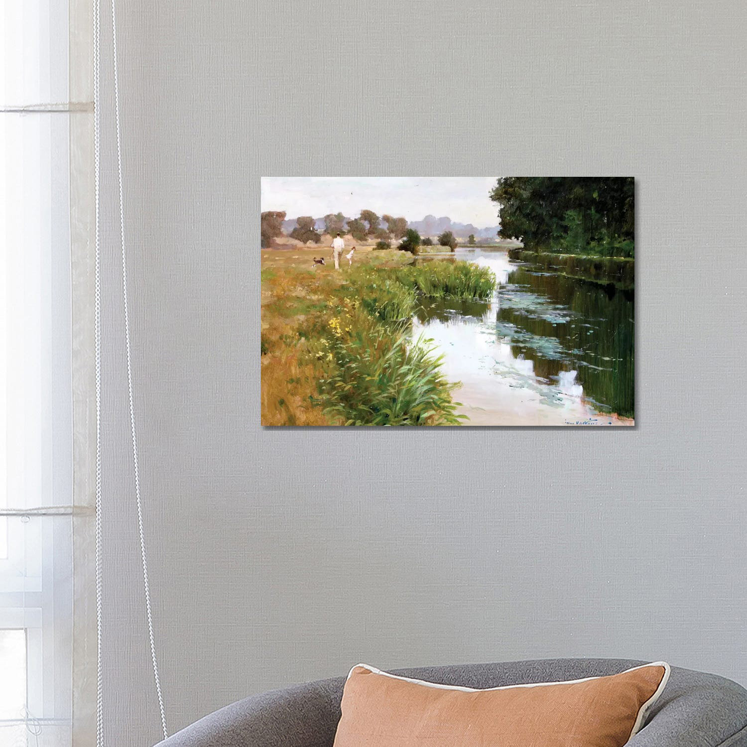 ClassicLiving Riverside Walk by John Haskins - Wrapped Canvas Graphic ...