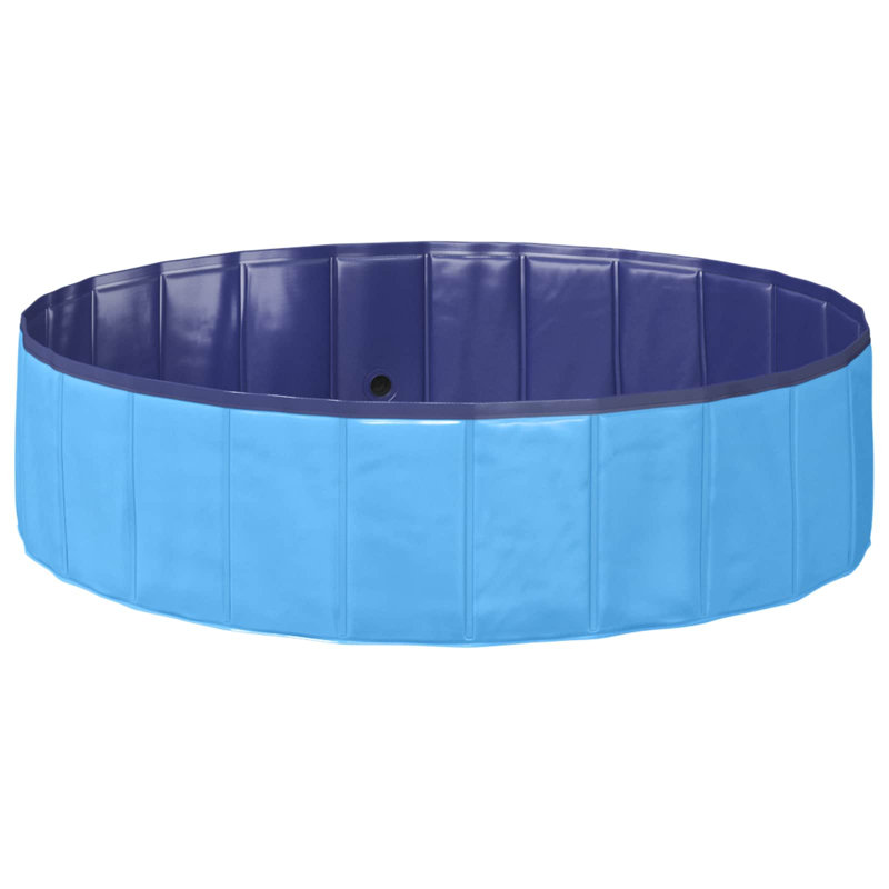 PVC pliable pour chien vidaXL bleu 47,24 x 47,24 x 11,81 po, H 11,81 po x l 47,24 po x P 47,24 po, Bleu