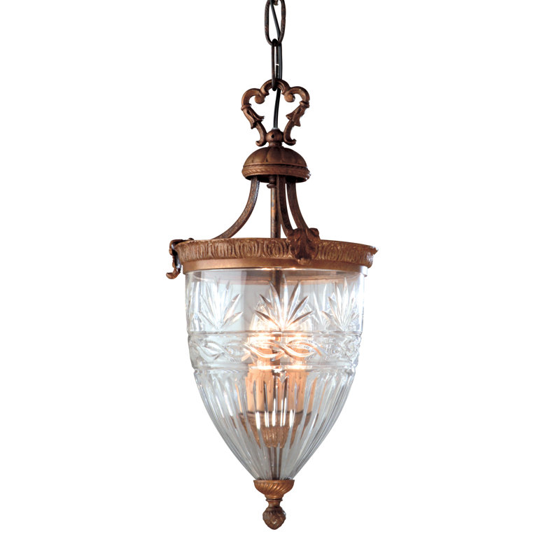 Denby 3 - Light Urn Pendant, Rust Antique Bronze