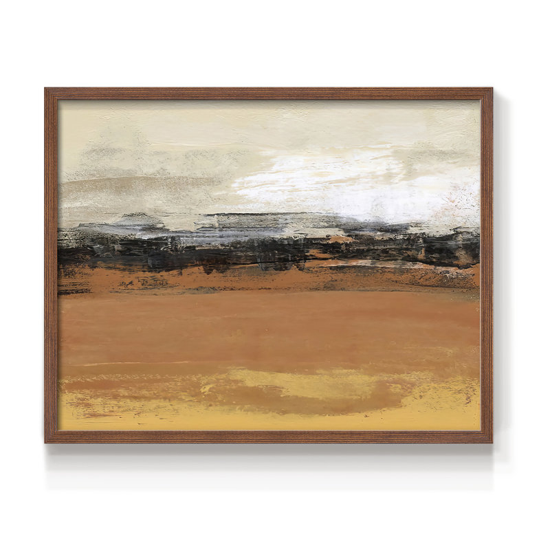 Bridges ocre I - reproduction encadrée - réarmable, H 16 po x l 20 po, Noyer