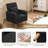 Upholstered Accent Chair Armchair with Pillow Cushion, Reading Side Chair Single Sofa with Wood Legs-1674612847