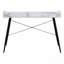 Computer Desk, Home Office, Laptop, Storage Shelves, 48"L, Work, White Marble Look Laminate, Black Metal, Contemporary, Modern-677827585