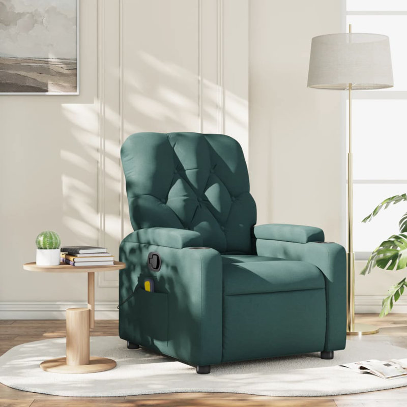 Fauteuil de massage, Polyester vert foncé