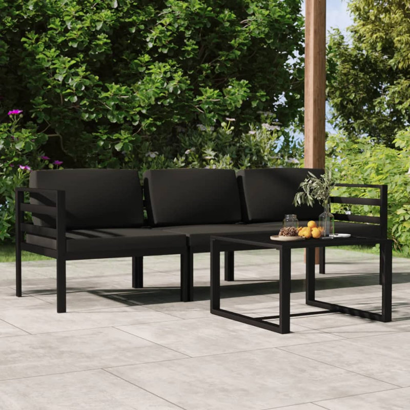 Ensemble de salon de jardin anthracite